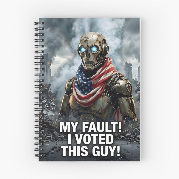 Item preview, Robot Voter Regret Dystopian Future designed and sold by ToxicInkArt.