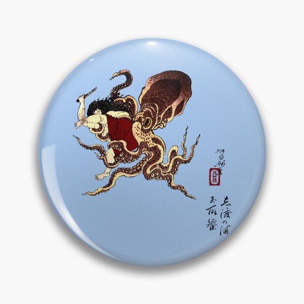Item preview, Japanese Abolone Diver and Octopus Fighting designed and sold by Pixelchicken.