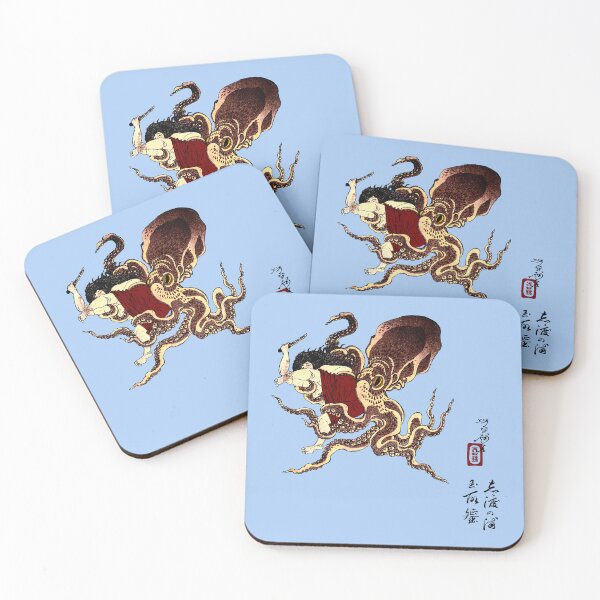 Item preview, Japanese Abolone Diver and Octopus Fighting designed and sold by Pixelchicken.