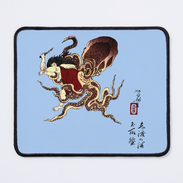 Item preview, Japanese Abolone Diver and Octopus Fighting designed and sold by Pixelchicken.