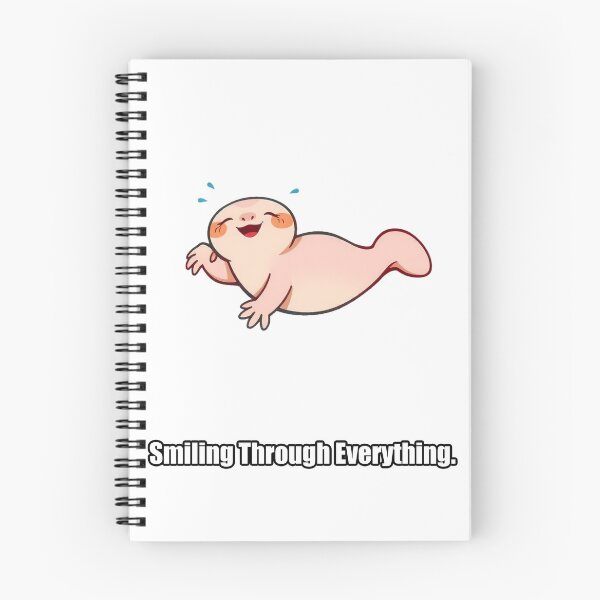 Item preview, Axolotl Sticker - Smiling Through Everything - Cute Axolotl Gift designed and sold by pawdrops.
