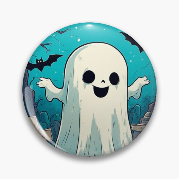 Item preview, Cute Halloween Ghost Graveyard Night Sky Pumpkin Season Design designed and sold by Cute Animals And Royal Art.