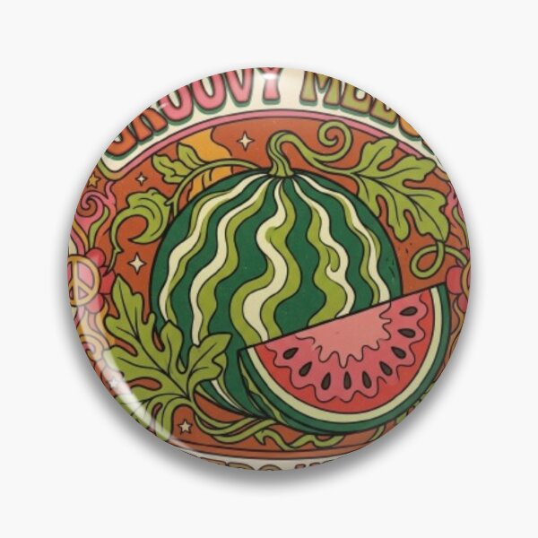 Item preview, Groovy Melon Retro Vibes 70s Psychedelic Watermelon – Bold Vintage Hippie Art | Watermelon Gift designed and sold by irfanshikh.