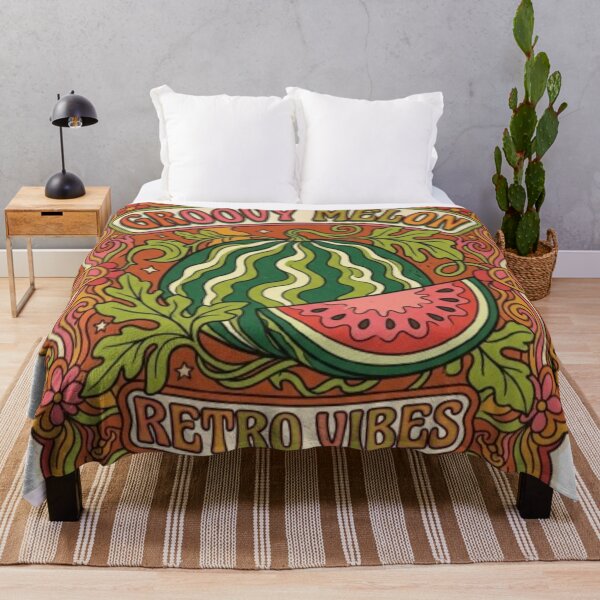 Item preview, Groovy Melon Retro Vibes 70s Psychedelic Watermelon – Bold Vintage Hippie Art | Watermelon Gift designed and sold by irfanshikh.