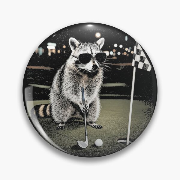 Item preview, Raccoon Sunglasses Putting Course Activity Funny designed and sold by Tsugraf Designs.