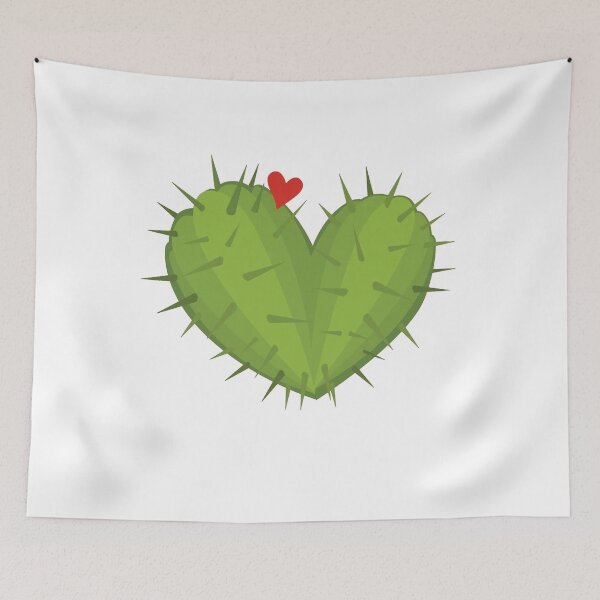 Item preview, Cactus in a shape of a heart for succulent lovers designed and sold by Divine Ease.