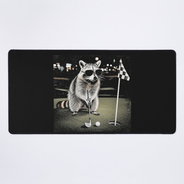 Item preview, Raccoon Sunglasses Putting Course Activity Funny designed and sold by Tsugraf Designs.