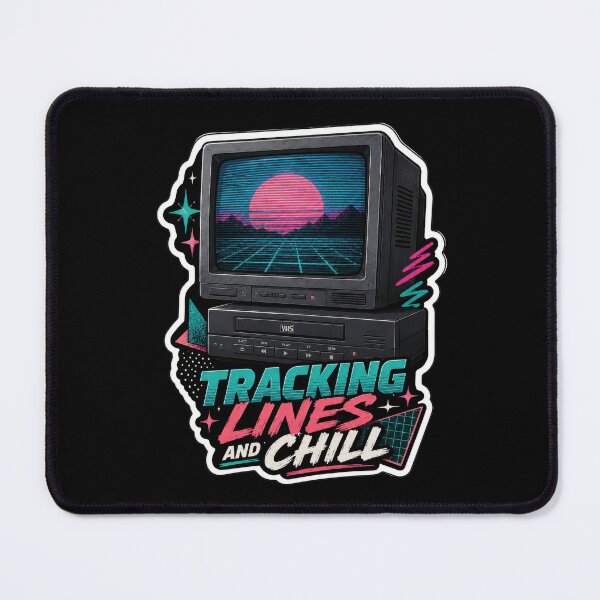 Item preview, Tracking Lines and Chill Retro VHS Sticker designed and sold by Sketchlegacy.