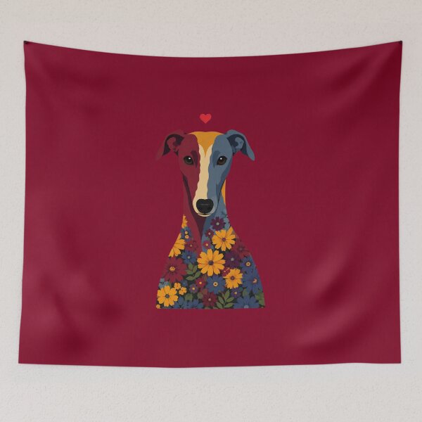Item preview, Cute Greyhound Whippet Floral designed and sold by bosamji.