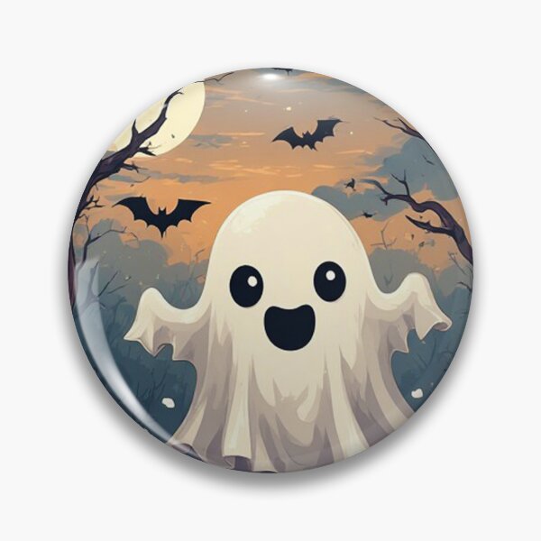 Item preview, Ghost In Haunted Graveyard Under Moonlight Halloween Design designed and sold by Cute Animals And Royal Art.