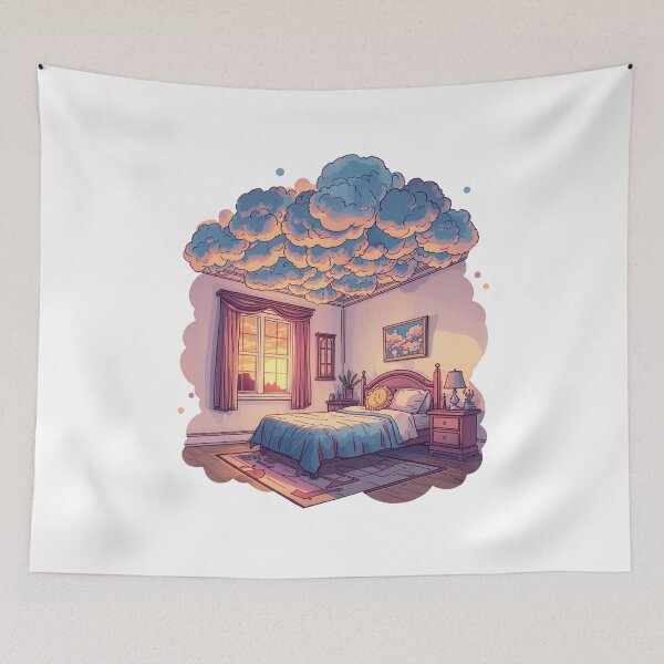 Item preview, Clouds in My Room designed and sold by catcurio.