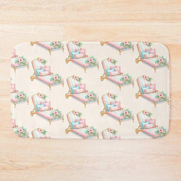 Item preview, Luxury Tropical Pool Lounge Chair | Pastel Resort Summer Illustration designed and sold by looplandger.