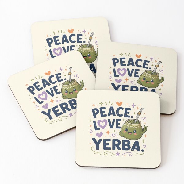 Item preview, Peace Love Yerba Cute Positive Vibes Design designed and sold by BlackSector77.
