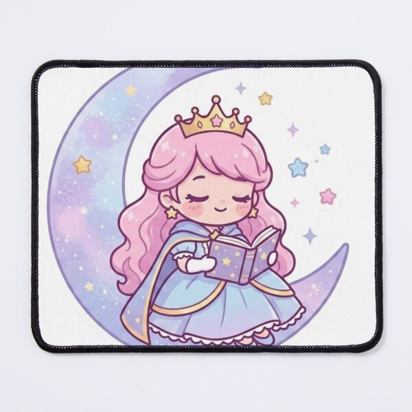 Item preview, Moon princess reading book Kawai sticker designed and sold by JasmineAnjani_art26.