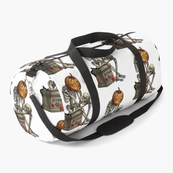 Item preview, Halloween illustration of a thinking skeleton with a pumpkin head designed and sold by VibranPalette.