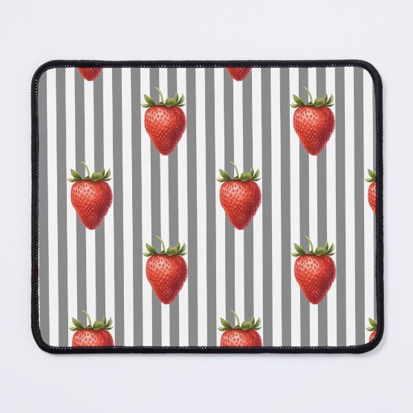Item preview, Cute Strawberry Pattern Phone Case for Girls | Grey Striped Strawberry Journal for Students | Modern Strawberry Stripes Tote Bag for Mom | Sweet Fruit Pattern Throw Blanket for Friends designed and sold by VivaFy.