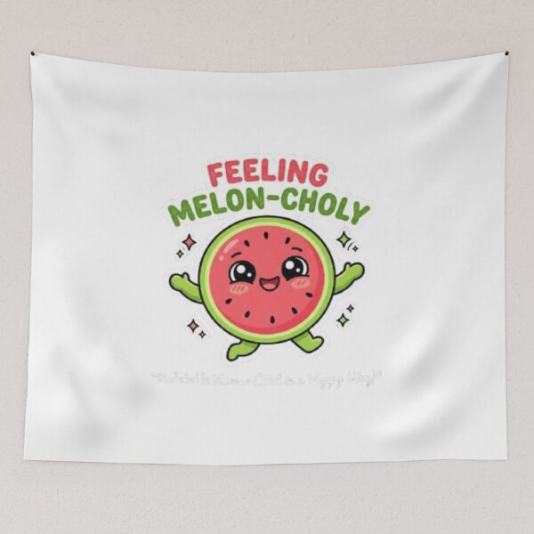 Item preview, Feeling Melon-choly Cute Watermelon Pun – Funny Sad Mood Fruit Humor Art | Watermelon Lover Gift designed and sold by irfanshikh.