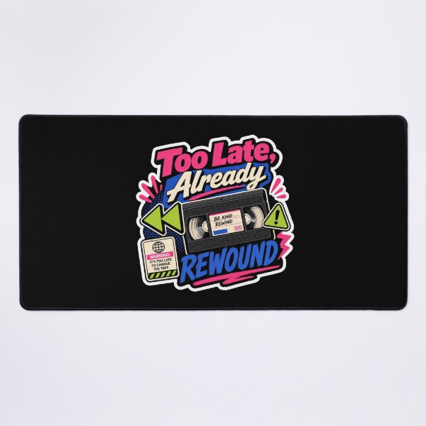 Item preview, Too Late Already Rewind Retro VHS Sticker designed and sold by Sketchlegacy.