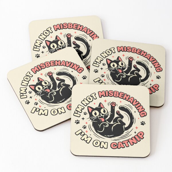 Item preview, I'm Not Misbehaving I'm On Catnip Funny Cat designed and sold by Atlas Inkworks.