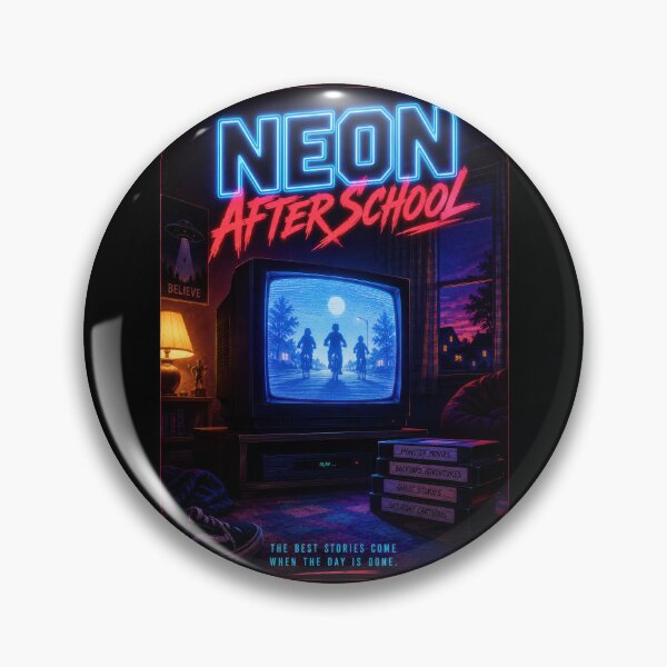 Item preview, Neon After School Retro TV Poster  designed and sold by Sketchlegacy.