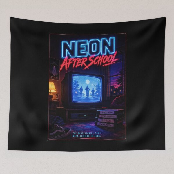 Item preview, Neon After School Retro TV Poster  designed and sold by Sketchlegacy.
