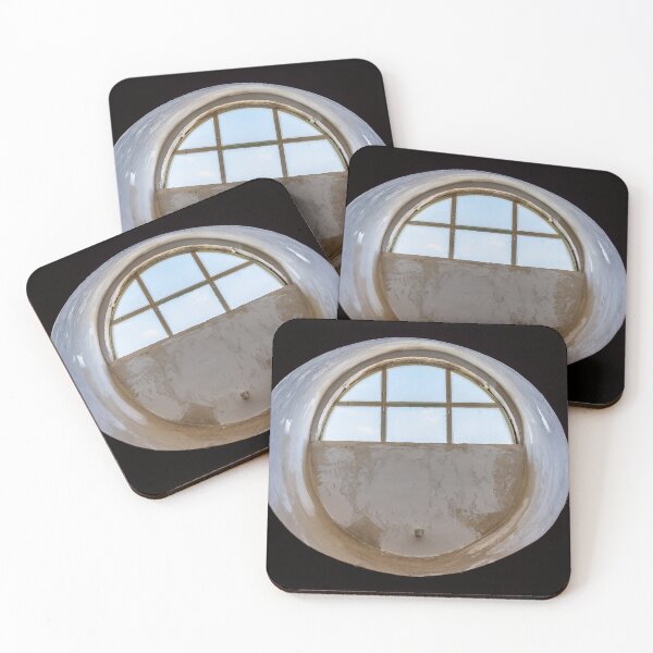 Item preview, Round Arched Window With Sky View Through Patina Plaster Opening in Vintage Interior designed and sold by Nmallia.