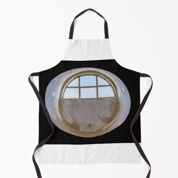 Item preview, Round Arched Window With Sky View Through Patina Plaster Opening in Vintage Interior designed and sold by Nmallia.