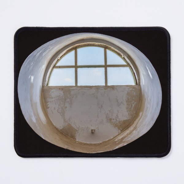 Item preview, Round Arched Window With Sky View Through Patina Plaster Opening in Vintage Interior designed and sold by Nmallia.