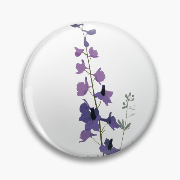 Item preview, JULY BIRTH FLOWER LARKSPUR ART designed and sold by MarkedArtPrints.