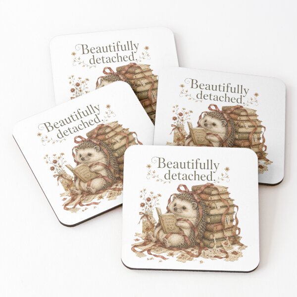 Item preview, Beautifully Detached Dark Academia Hedgehog Book Lover designed and sold by AQUILAKREO.