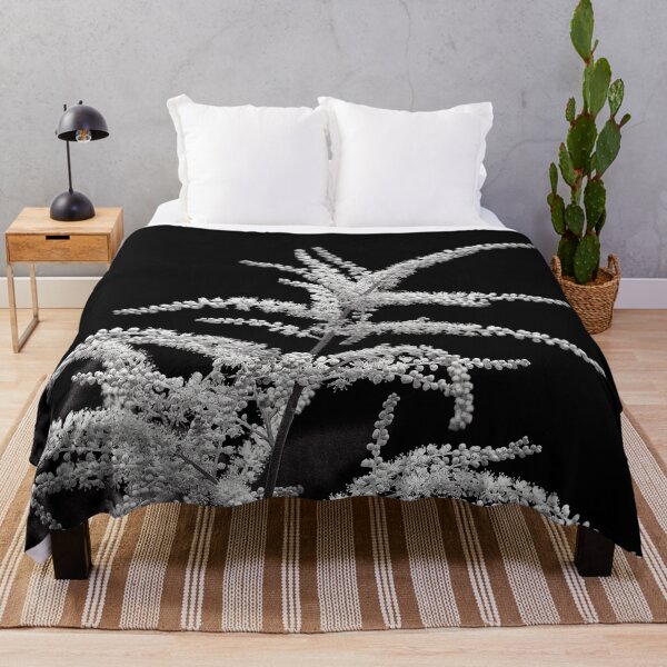 Item preview, Minimalist White Astilbe Bloom in Monochrome designed and sold by Apex_Visuals.
