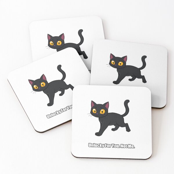 Item preview, Black Cat Sticker - Unlucky For You Not Me - Funny Black Cat Owner Gift designed and sold by pawdrops.