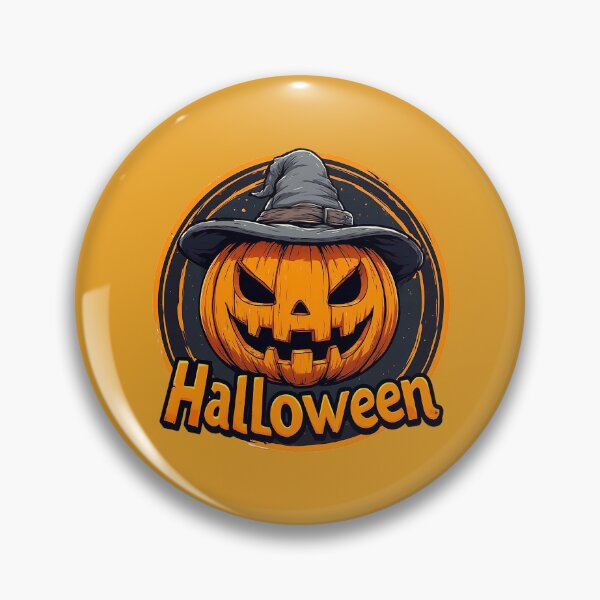 Item preview, Spooky Halloween Jack-O'-Lantern Pumpkin Witch Hat Orange Emblem Design designed and sold by Cute Animals And Royal Art.
