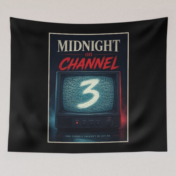 Item preview, Midnight on Channel 3 Retro CRT Poster  designed and sold by Sketchlegacy.
