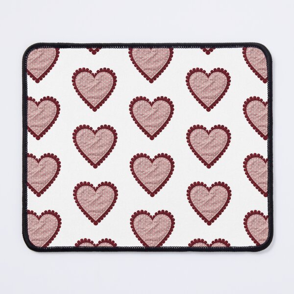 Item preview, Cute Coquette Pink Polka Dot Fabric Heart Applique designed and sold by pots-shop.