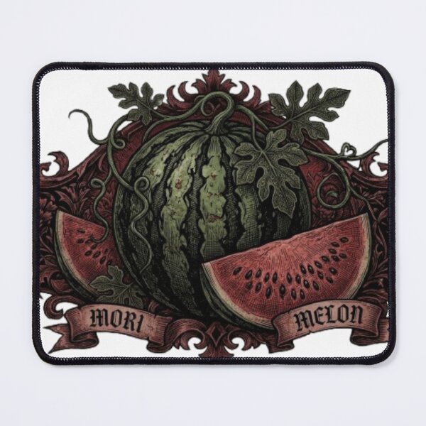 Item preview, Mori Melon Dark Gothic Botanical Watermelon – Moody Vintage Heraldry Art | Dark Aesthetic Watermelon Gift designed and sold by irfanshikh.
