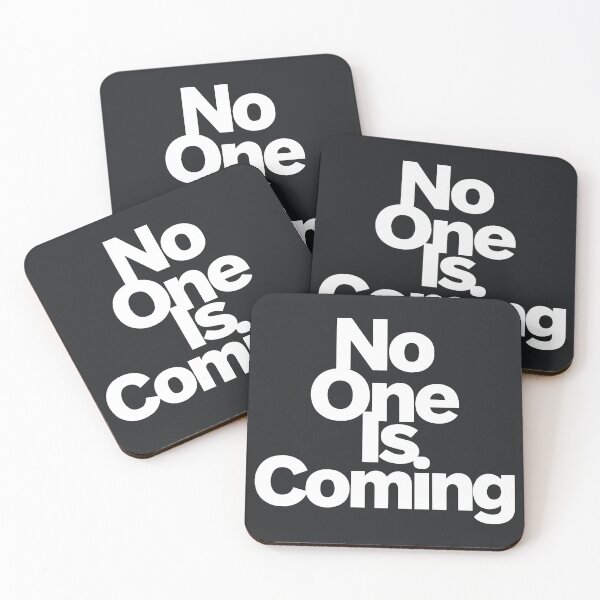 Item preview, No One Is Coming Dark Motivational Gothic Mindset Quote T-Shirt designed and sold by slumber-1.