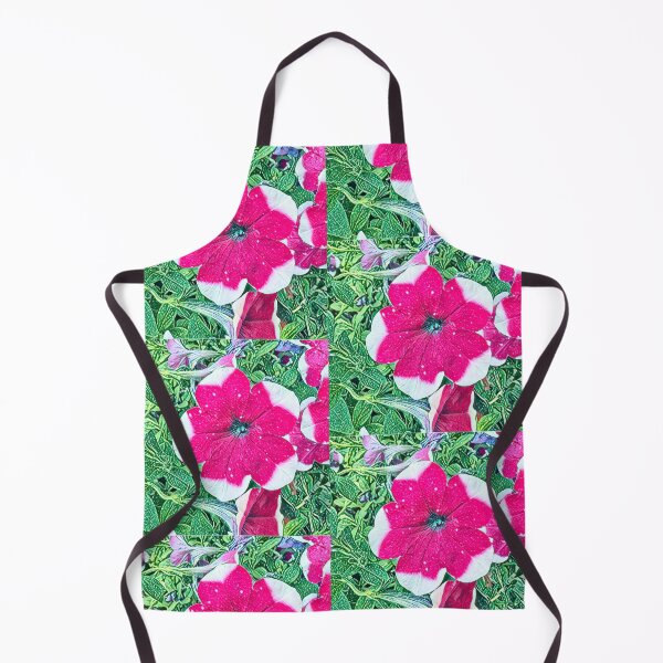 Item preview, Impressionist Pink and White Bi-Color Petunia Flower Art designed and sold by BalkanBloom.
