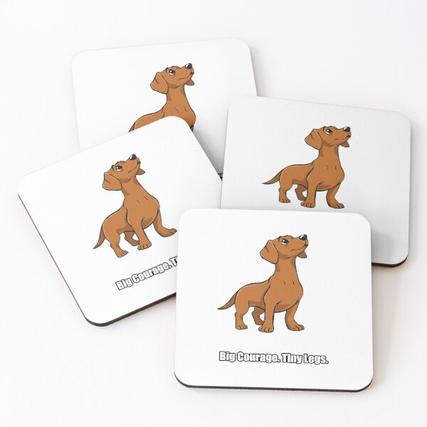 Item preview, Dachshund Sticker - Big Courage Tiny Legs - Funny Dachshund Owner Gift designed and sold by pawdrops.