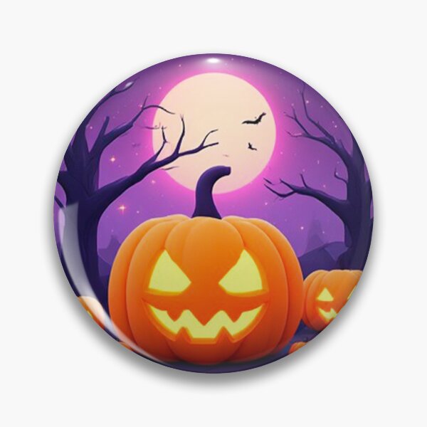 Item preview, Glowing Jack-O'-Lantern Pumpkins Full Moon Spooky Trees Halloween Night Design designed and sold by Cute Animals And Royal Art.