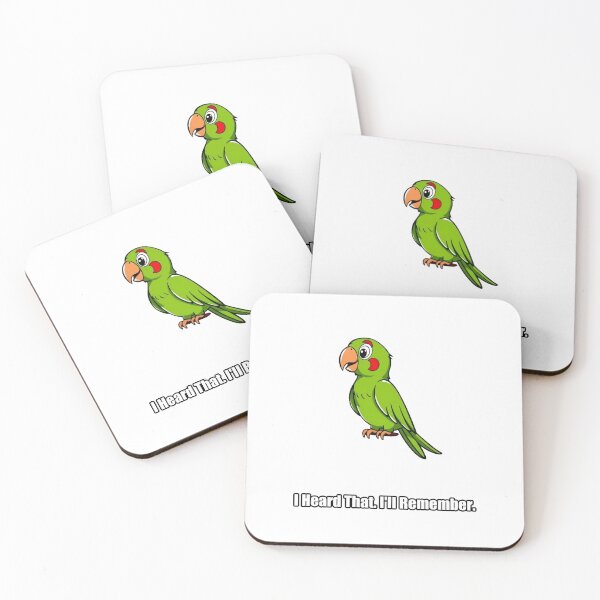 Item preview, Parrot Sticker - I Heard That Ill Remember - Funny Parrot Owner Gift designed and sold by pawdrops.