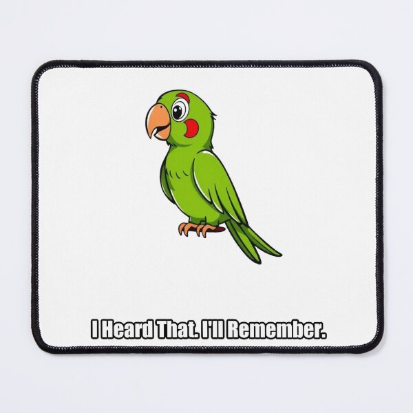 Item preview, Parrot Sticker - I Heard That Ill Remember - Funny Parrot Owner Gift designed and sold by pawdrops.