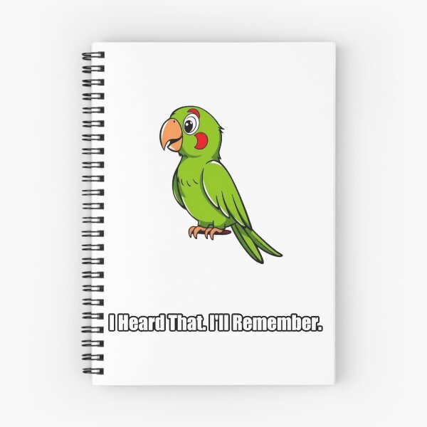 Item preview, Parrot Sticker - I Heard That Ill Remember - Funny Parrot Owner Gift designed and sold by pawdrops.