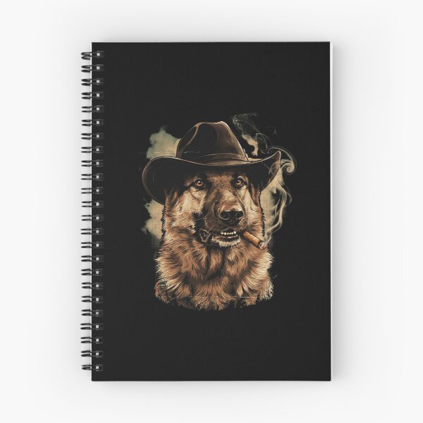 Item preview, German Shepherd Western Graphic Cowboy Dog Smoking designed and sold by Dabbing Turtle Designs.