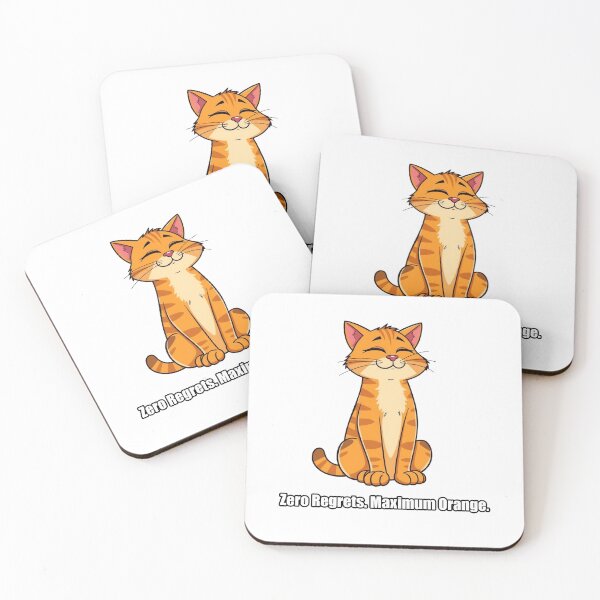 Aperçu de l'œuvre Orange Cat Sticker - Zero Regrets Maximum Orange - Funny Orange Cat Owner Gift créée et vendue par pawdrops.