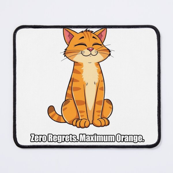 Item preview, Orange Cat Sticker - Zero Regrets Maximum Orange - Funny Orange Cat Owner Gift designed and sold by pawdrops.
