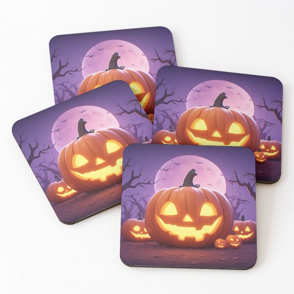 Item preview, Jack-O'-Lantern Pumpkins Full Moon Spooky Trees Halloween Night Design designed and sold by Cute Animals And Royal Art.