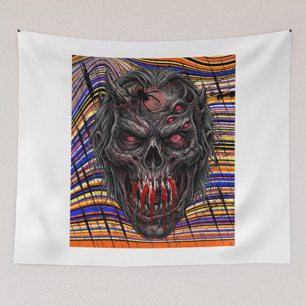 Item preview, Torn zombie monster with multiple eyes and spider illustration designed and sold by VibranPalette.