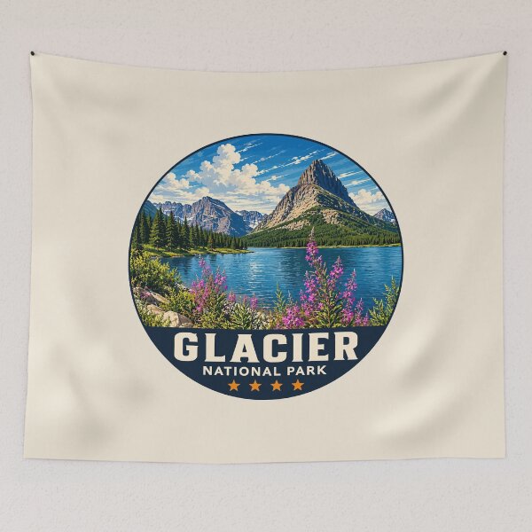 Item preview, Glacier National Park Sticker designed and sold by Gideon Emmerich.