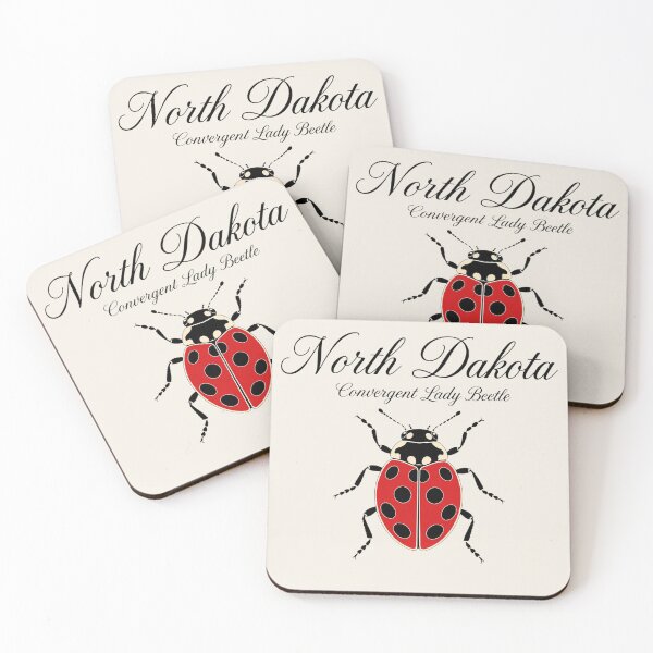 Item preview, North Dakota Convergent Lady Beetle Retro Insect Design designed and sold by The-Drip-Studio.